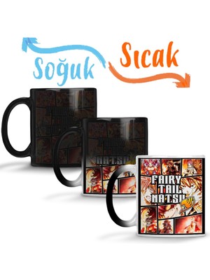 Baskı Dükkanı Fairy Tail Natsu Dragneel Gta Style Sihirli Kupa Bardak Porselen