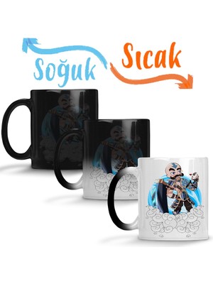 Baskı Dükkanı Braaum Aang League Of Legends Crossover Sihirli Kupa Bardak Porselen