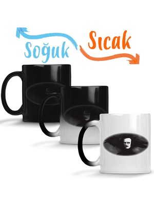 Baskı Dükkanı Edgar Allan Poe Sihirli Kupa Bardak Porselen