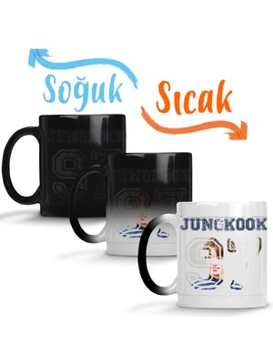 Baskı Dükkanı Bts Jungkook Sihirli Kupa Bardak Porselen