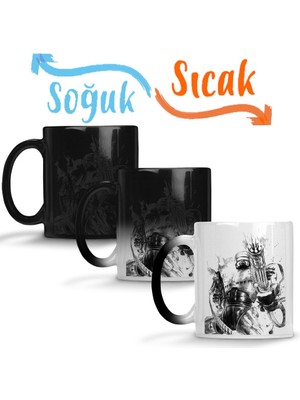 Baskı Dükkanı Robocop Sihirli Kupa Bardak Porselen