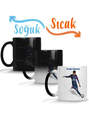 Baskı Dükkanı Neymar Jr Tudo Posso Sihirli Kupa Bardak Porselen