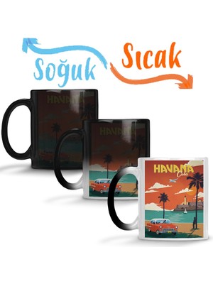 Baskı Dükkanı Havana Sihirli Kupa Bardak Porselen