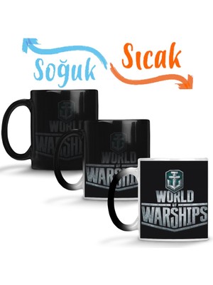 Baskı Dükkanı World Of Warships Sihirli Kupa Bardak Porselen
