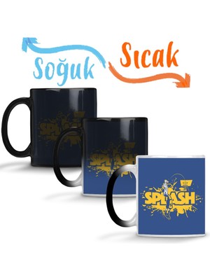 Baskı Dükkanı Splash Brother Sihirli Kupa Bardak Porselen