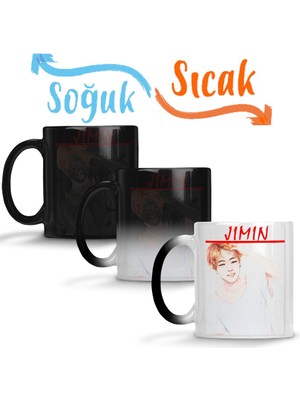 Baskı Dükkanı Bts Jimin Sihirli Kupa Bardak Porselen