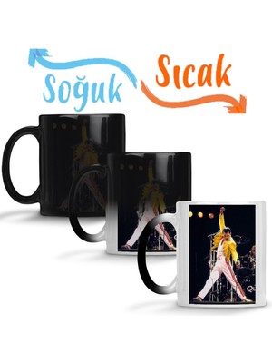 Baskı Dükkanı Freddie Mercury 05 Sihirli Kupa Bardak Porselen