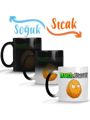 Baskı Dükkanı Wall Nut Plants ve Zombies Sihirli Kupa Bardak Porselen