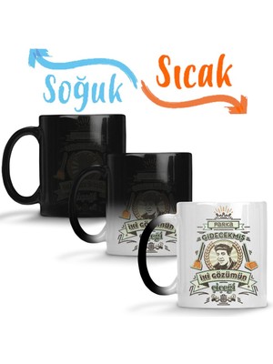 Baskı Dükkanı Çöpçüler Kralı Kemal Sunal Parka Gidecekmiş Iki Gözümün Çiçeği Sihirli Kupa Bardak Porselen