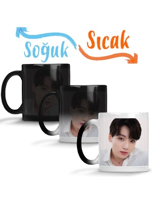 Baskı Dükkanı Bts Jungkook Sihirli Kupa Bardak Porselen