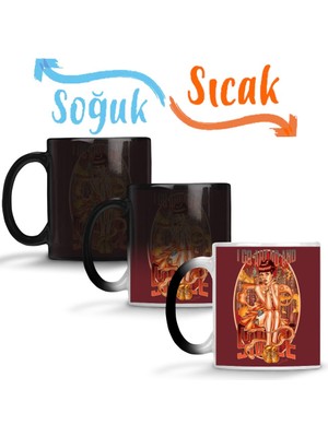 Baskı Dükkanı Music Smile Sihirli Kupa Bardak Porselen