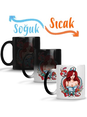 Baskı Dükkanı Jessica Rabbit Sihirli Kupa Bardak Porselen