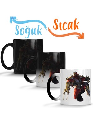 Baskı Dükkanı League Of Legends Zed Sihirli Kupa Bardak Porselen