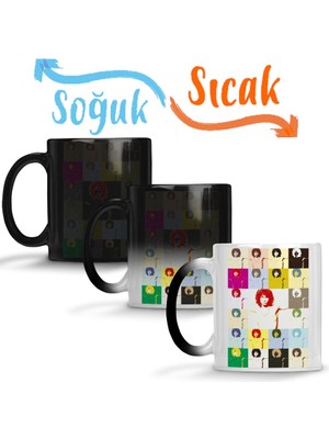 Baskı Dükkanı Jim Morrison Sihirli Kupa Bardak Porselen