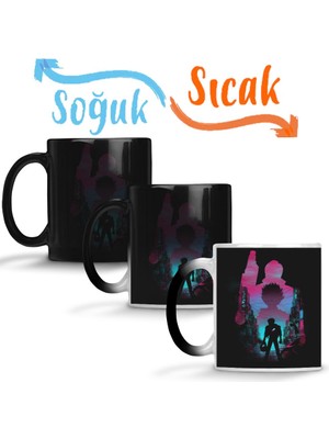 Baskı Dükkanı Neo Tokyo Sihirli Kupa Bardak Porselen