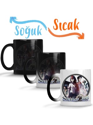 Baskı Dükkanı Steins Gate Sihirli Kupa Bardak Porselen