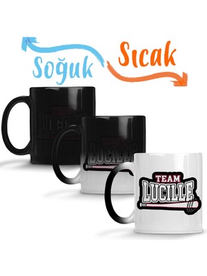 Baskı Dükkanı Team Lucille Sihirli Kupa Bardak Porselen