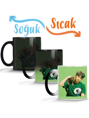 Baskı Dükkanı Txt Yeonjun 03 Sihirli Kupa Bardak Porselen