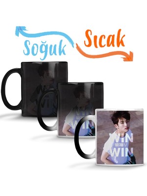 Baskı Dükkanı Winwin Wayv - Take Off Sihirli Kupa Bardak Porselen