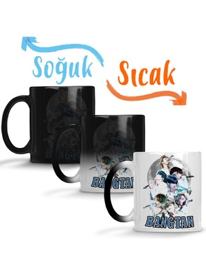 Baskı Dükkanı Bts Moon Bangtan Sihirli Kupa Bardak Porselen