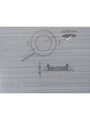 Gürbüz CT-5149 18W/6400K Alm. Panel LED Armatür (Beyaz)Cata