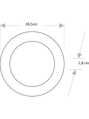 Gürbüz CT-5273 30W/6400K Alm. S.ü LED Armatür Yuv. (Beyaz)Cata