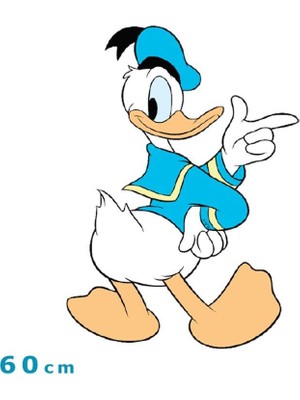 Woody Life Woodylife Donald Duck Ahşap Dolap-Duvar Figürü-60 cm Çocuk Odası Anaokulu Dekor