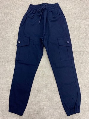Gökkuşağı Modern Fit Lacivert Kargo Cep Pantolon 5 Yaş Erkek Çocuk İçin Düz Desenli Rahat Kullanım