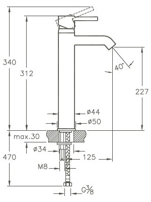 Artema Minimax S Yüksek Lavabo Bataryası A41990