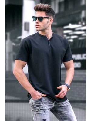 Madmext Siyah Oversize T-Shirt 5375