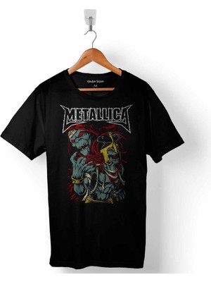 Kendim Seçtim Metallıca Skull Raıse Culture Metal Rock Musıc Erkek Tişört