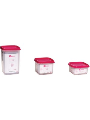 Geseus Moon Star Modüler Hava Sızdırmaz 3,Lü Saklama Kabı-1,25+0,65+0,40 Litre-Ms-09+Ms-02+Ms-01