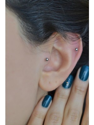 Sacce Scarves&Accessories Gümüş Renk Çelik Top Piercing 6 mm