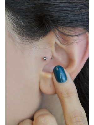 Sacce Scarves&Accessories Gümüş Renk Çelik Top Piercing 6 mm