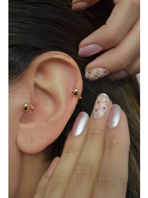 Sacce Scarves&Accessories Kalp Tragus Piercing Helix Kıkırdak Küpesi