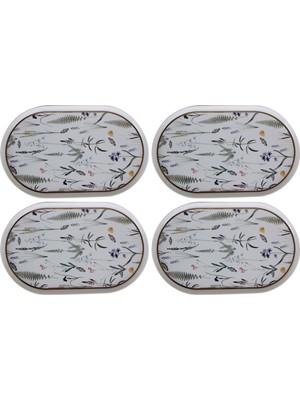 Porland Botanical Kayık Tabak 32CM 4'lü 04ALM005058