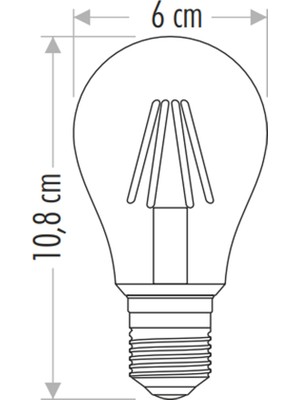 Cata 4W E27 2700K Amber Renk Rustik LED Ampul CT-4285