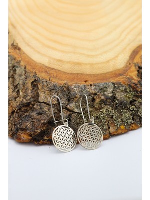 Midyat Nurtaş Gümüş Yaşam Çiçeği 925 Ayar Gümüş Küpe 201020249