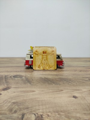 Green Blue Sanat Serisi - Vitruvius Adamı Kupa (Bardak) Altlığı