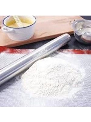 Mavienerji 50 cm Paslanmaz Alüminyum Oklava Pratik Hamur Yufka Açma Oklavası 50 cm