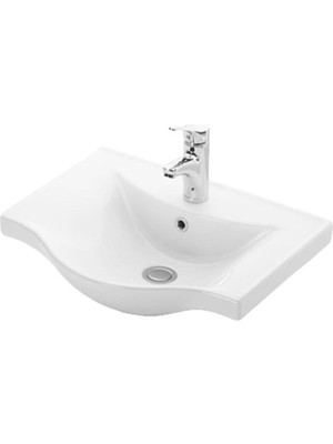 Özceden Yıldız 55 Komple Antrasit Gri Mat Renkli Mdf Alt Dolap ve Lavabo Taşı