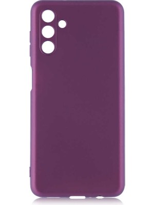 Smcase Samsung Galaxy A13 Kılıf Mat Renkli Korumalı Premier Silikon Mürdüm