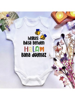 İrembaby Unisex Bebek Baskılı %100 Pamuklu Çıtçıtlı Body Zıbın
