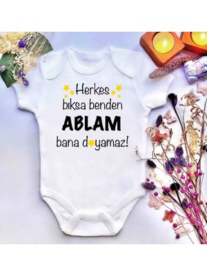 İrembaby Unisex Bebek Baskılı %100 Pamuklu Çıtçıtlı Body Zıbın
