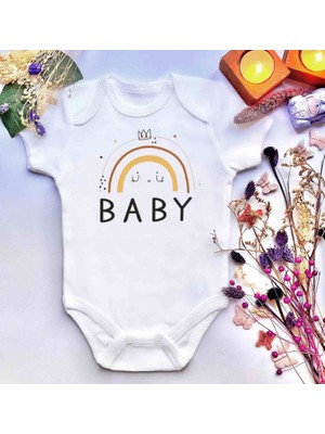 İrembaby Unisex Bebek Baskılı %100 Pamuklu Çıtçıtlı Body Zıbın