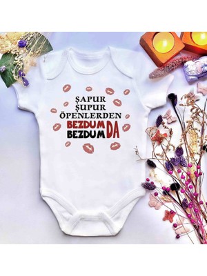 İrembaby Unisex Bebek Baskılı %100 Pamuklu Çıtçıtlı Body Zıbın