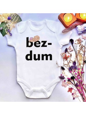 İrembaby Unisex Bebek Baskılı %100 Pamuklu Çıtçıtlı Body Zıbın