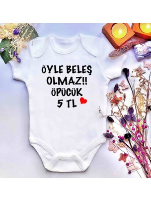İrembaby Unisex Bebek Baskılı %100 Pamuklu Çıtçıtlı Body Zıbın