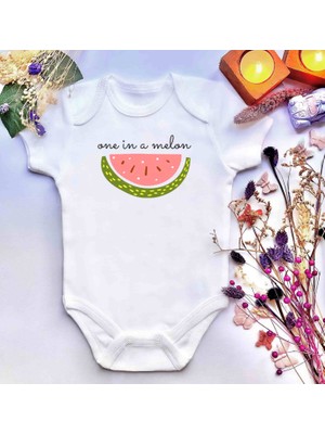 İrembaby Unisex Bebek Baskılı %100 Pamuklu Çıtçıtlı Body Zıbın