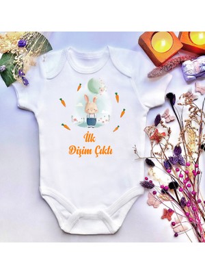 İrembaby Unisex Bebek Baskılı %100 Pamuklu Çıtçıtlı Body Zıbın